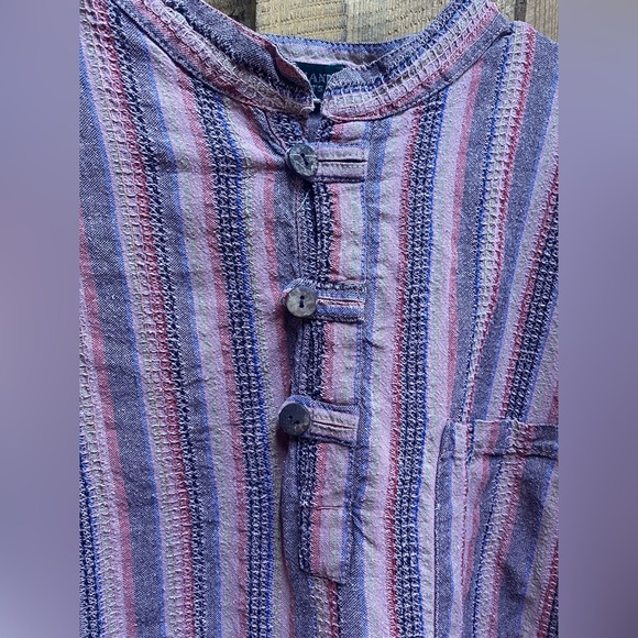 Kathmandu Long Sleeve Mens Shirt Vintage Y2K Hippy Minimalist Crew Neck Large - Picture 2 of 7